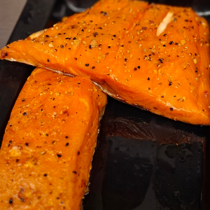 Warm gerookte zalm citroen/ peper